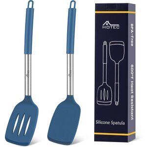 Silicone Spatula Set of 2 Heat-Resistant 600°F & BPA-Free Kitchen SaptulaTurner